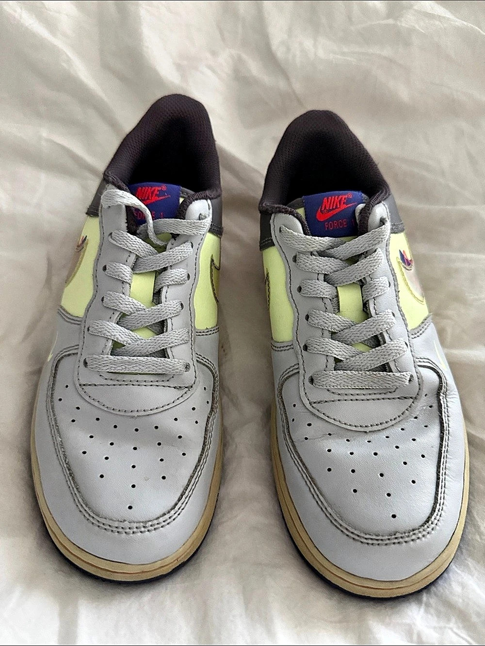 Nike Air Force 1 Low "Dunk It" (PS) Pure Platinum/Purple - Size 3Y